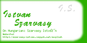 istvan szarvasy business card